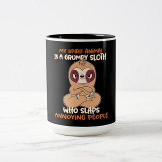 Caneca De Café Em Dois Tons Meu Animal Espírito É Uma Lama Engraçada