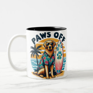 Caneca De Café Em Dois Tons Meu Cachorro pensa que sou Legal engraçado