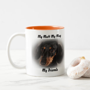 Caneca De Café Em Dois Tons Meu Cão, Minha Caneca, Meus Amigos.