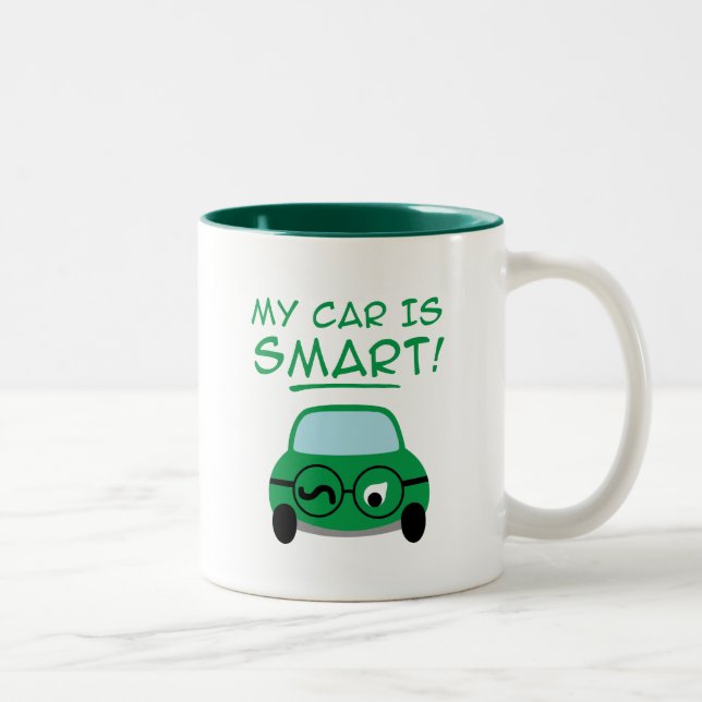 Caneca De Café Em Dois Tons Meu Carro É Inteligente (Direita)