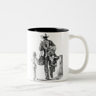 Caneca De Café Em Dois Tons Meu Dad´s um vaqueiro