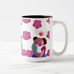Caneca De Café Em Dois Tons Meu dia dos namorados.