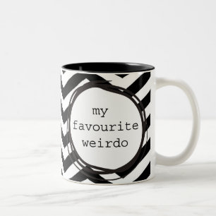 Caneca De Café Em Dois Tons Meu esquisito favorito