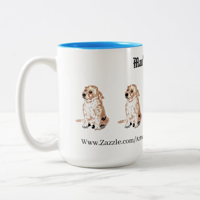 Caneca De Café Em Dois Tons Meu melhor amigo, Labrador Retriever (Esquerda)