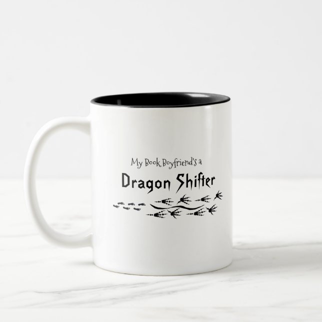 Caneca De Café Em Dois Tons Meu Namorado de Dragão (Esquerda)