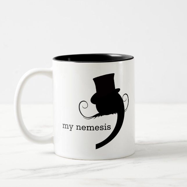 Caneca De Café Em Dois Tons Meu Nemesis, o Vírgula Villainous (Esquerda)