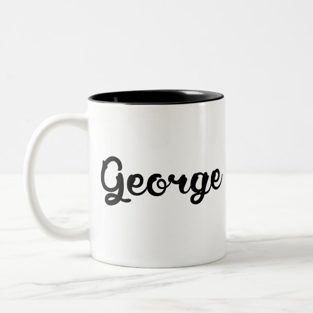 Caneca De Café Em Dois Tons Meu nome é George (Esquerda)