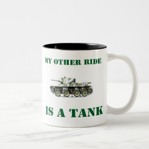 Caneca De Café Em Dois Tons Meu outro passeio é um tanque 9