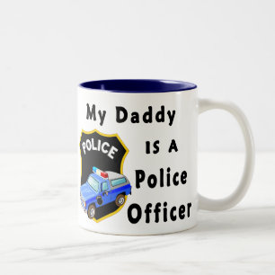 Caneca De Café Em Dois Tons Meu pai é um agente da polícia