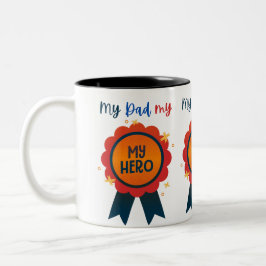 Caneca De Café Em Dois Tons Meu Pai Meu Herói Presente do Dia dos Pais