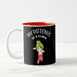 Caneca De Café Em Dois Tons Meu Patronus é um lama. Provérbio engraçado, Ne