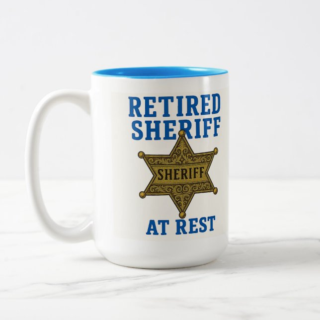 Caneca De Café Em Dois Tons Meu período como xerife terminou (Esquerda)