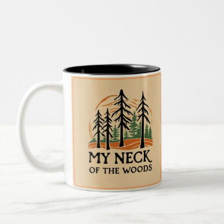 Caneca De Café Em Dois Tons Meu Pescoço da Mata de Café da Floresta (Duas Tone