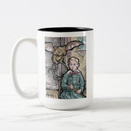 Caneca De Café Em Dois Tons Meu Primeiro Pet #8 - Criação Surreal De Góticos Í
