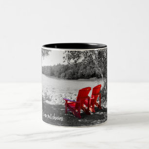Caneca De Café Em Dois Tons Meu tempo livre, cadeiras...