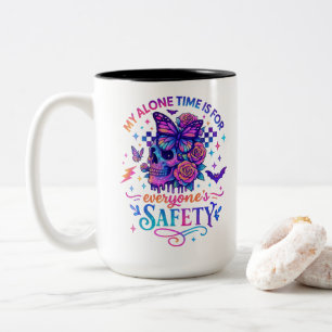 Caneca De Café Em Dois Tons Meu tempo sozinho...