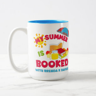 Caneca De Café Em Dois Tons Meu verão está marcado com Brenda K Davies