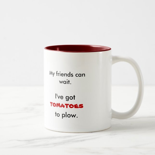 Caneca De Café Em Dois Tons Meus amigos podem esperar., I've conseguiram, (Direita)