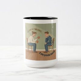 Caneca De Café Em Dois Tons Meus Dois Centavos