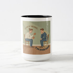 Caneca De Café Em Dois Tons Meus Dois Centavos