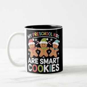 Caneca De Café Em Dois Tons Meus filhos da pré-escola são biscoitos inteligent