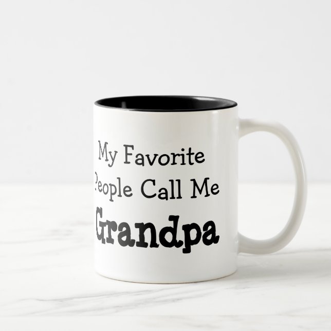 Caneca De Café Em Dois Tons Meus Pessoas Favoritas Me Chamam Vovô (Direita)