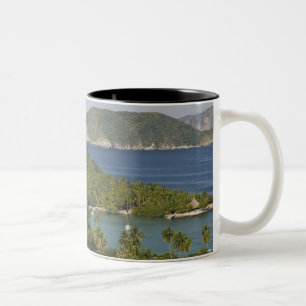 Caneca De Café Em Dois Tons México, Guerrero, Zihuatanejo. Praia Las Gatas-