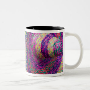 Caneca De Café Em Dois Tons México, Yucatán, Mérida, tecidos tradicionais