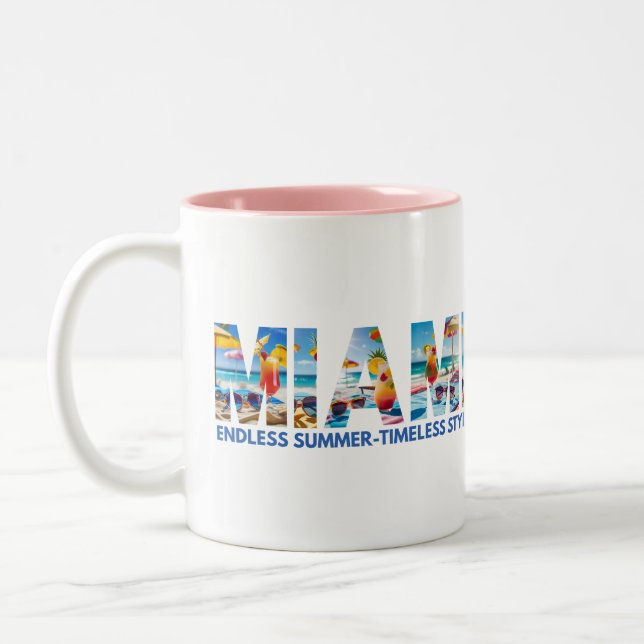 Caneca De Café Em Dois Tons Miami Endless Summer Timeless Style  (Esquerda)