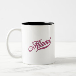 Caneca De Café Em Dois Tons Miami Florida
