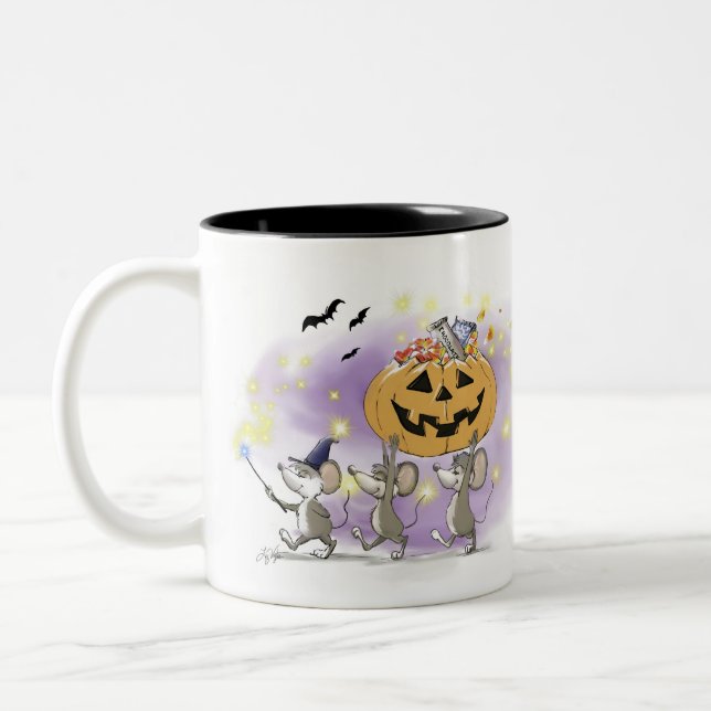 Caneca De Café Em Dois Tons Mic, Mac & Moe's Happy Halloween (Esquerda)