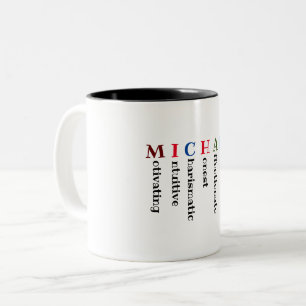 Caneca De Café Em Dois Tons Michael Mug