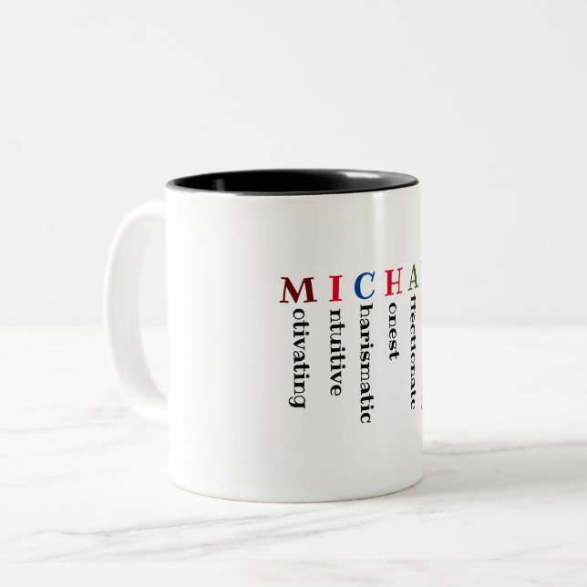 Caneca De Café Em Dois Tons Michael Mug (Frente Esquerda)