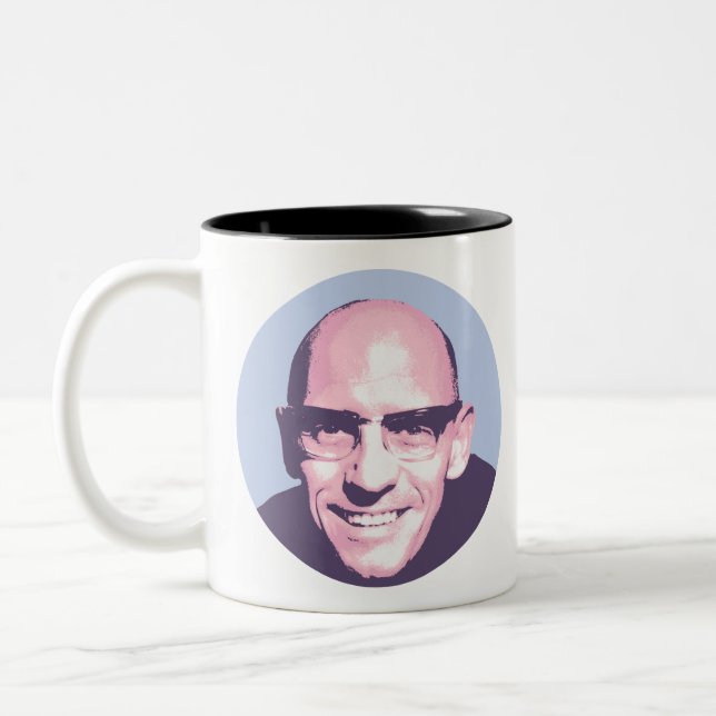 Caneca De Café Em Dois Tons Michel Foucault (Esquerda)