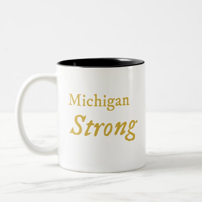 Caneca De Café Em Dois Tons Michigan Strong Coffee Mug (Esquerda)