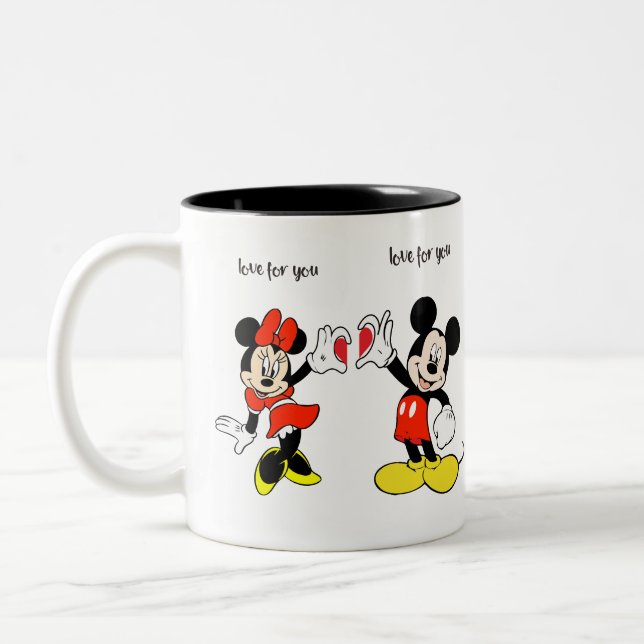 Caneca De Café Em Dois Tons mickey & minie MUG (Esquerda)