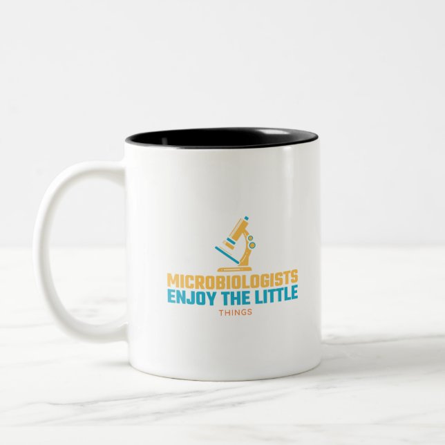 Caneca De Café Em Dois Tons Microbiologists Enjoy The Little Things (Esquerda)