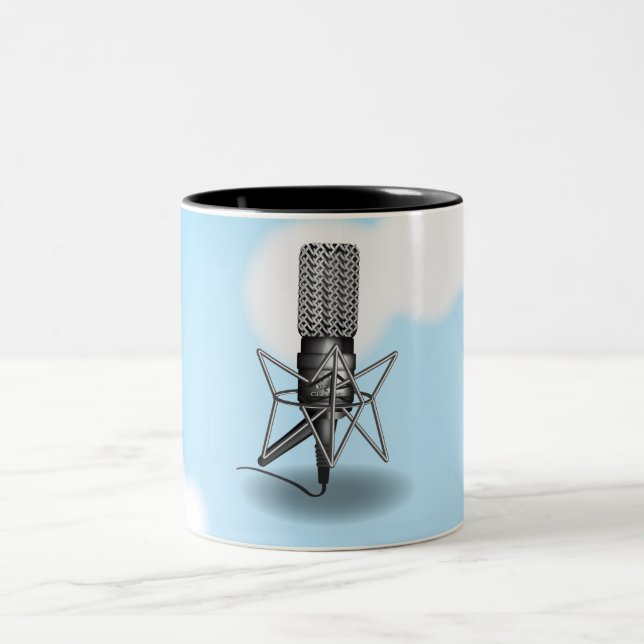 Caneca De Café Em Dois Tons Microfone Sky (Centro)