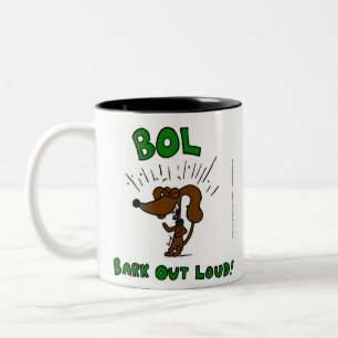 Caneca De Café Em Dois Tons Midge "BOL Latido Out Loud" Mug