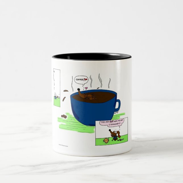 Caneca De Café Em Dois Tons Midge "Coffee Comic" Coffee Mug (Centro)