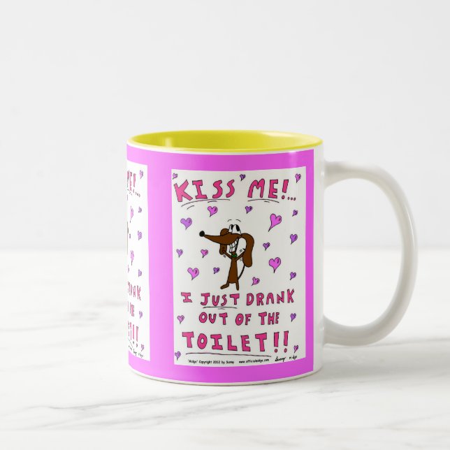 Caneca De Café Em Dois Tons Midge 'KISS ME' Mug (Direita)