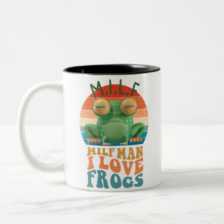 Caneca De Café Em Dois Tons Milf Man I love Sapos Funny Kawai 90 Sapo Café