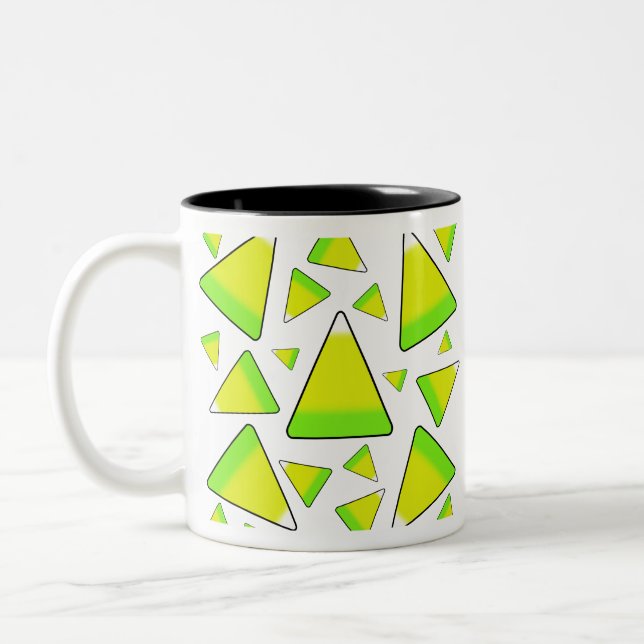 Caneca De Café Em Dois Tons Milho doce em verde e amarelo (Esquerda)