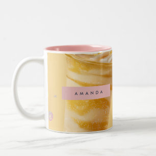 Caneca De Café Em Dois Tons Milkshake Personalizado com Torção de Caramelo Dou
