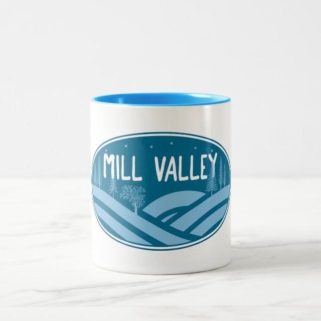 Caneca De Café Em Dois Tons Mill Valley California Outdoor (Centro)