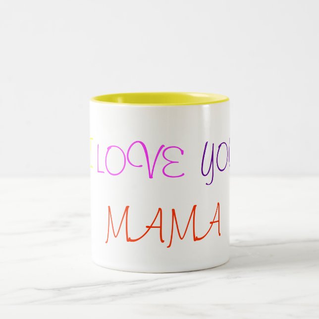 CANECA DE CAFÉ EM DOIS TONS MIM, AMOR, VOCÊ, MAMA (Centro)