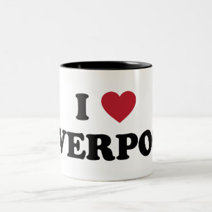 Caneca De Café Em Dois Tons Mim coração Liverpool Inglaterra