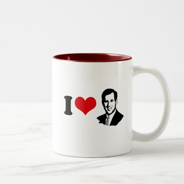 CANECA DE CAFÉ EM DOIS TONS MIM CORAÇÃO SANTORUM 2012 (Direita)