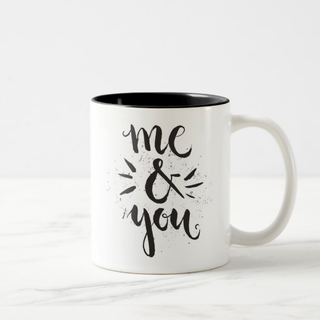 Caneca De Café Em Dois Tons Mim e você (Direita)