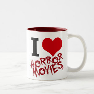 Caneca De Café Em Dois Tons Mim filmes de terror do coração